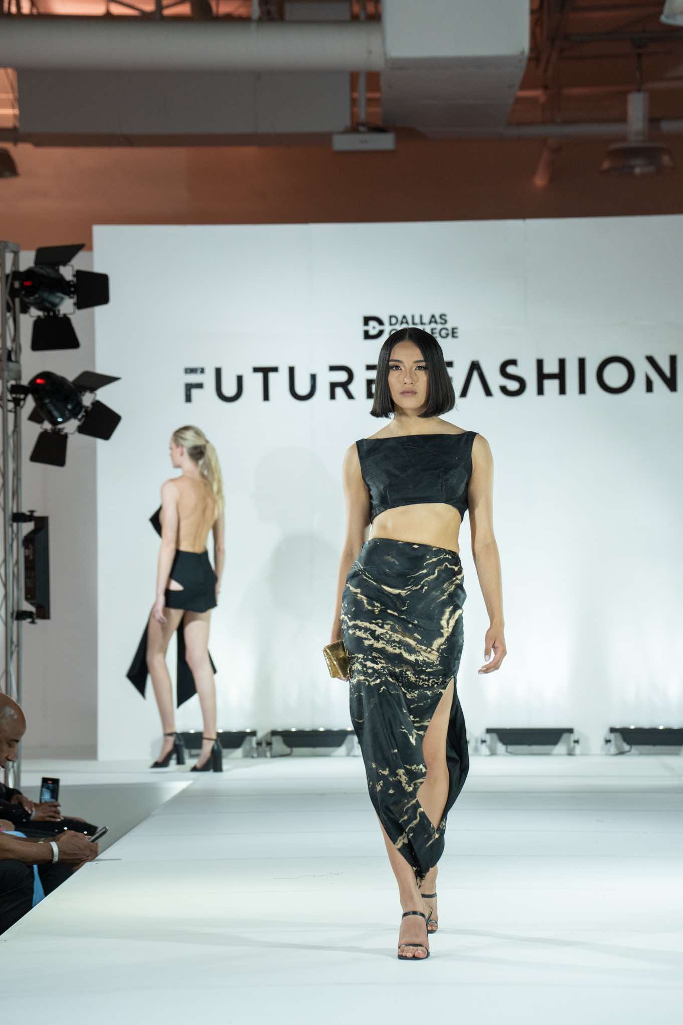 Black x Gold Skirt Set